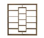 Hanah Home Estantería Escandinava Walnut, Tablero de Partículas Melamina, Nogal, 125x135.7x22cm